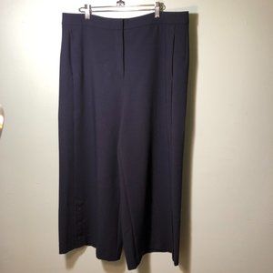 NWOT Ann Taylor Wide Leg Navy Blue Slacks Size 14